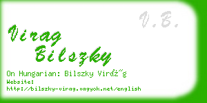 virag bilszky business card